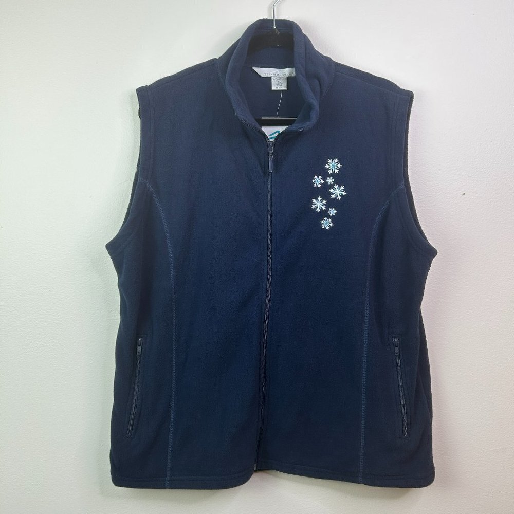Tri-Mountain Women's Christmas Zipper Vest Size XL - NWT